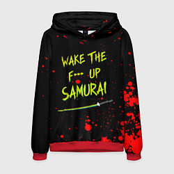 Толстовка-худи мужская WAKE THE F*** UP SAMURAI, цвет: 3D-красный