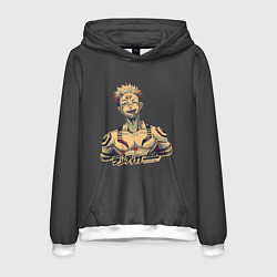 Толстовка-худи мужская Сукуна, цвет: 3D-белый