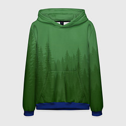 Толстовка-худи мужская Зеленый Лес, цвет: 3D-синий