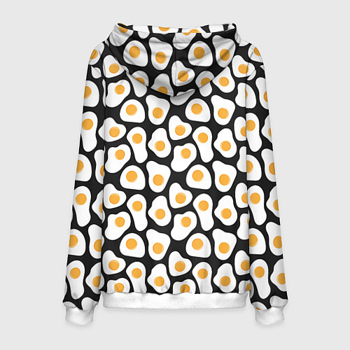Мужская толстовка Яичница / 3D-Белый – фото 2