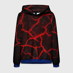 Толстовка-худи мужская ЛАВА ЛАВОВЫЕ ТРЕЩИНЫ LAVA, цвет: 3D-синий