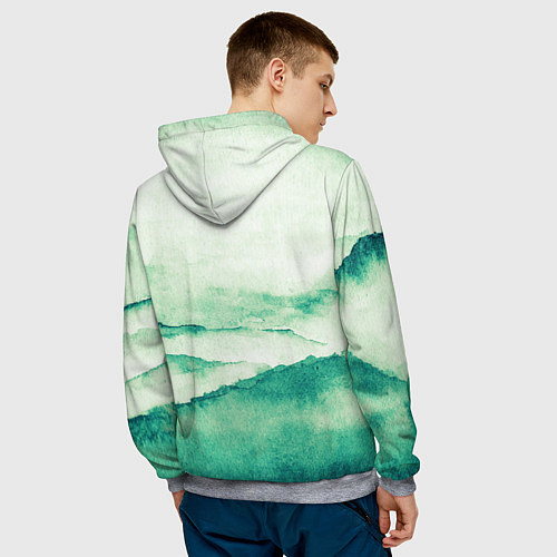 Мужская толстовка За вас! / 3D-Меланж – фото 4