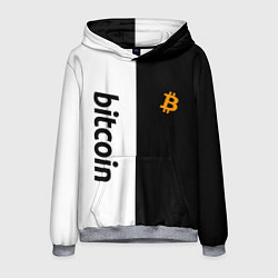 Толстовка-худи мужская БИТКОИН BITCOIN Z, цвет: 3D-меланж
