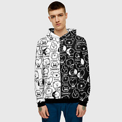 Толстовка-худи мужская BTS BT21, цвет: 3D-черный — фото 2
