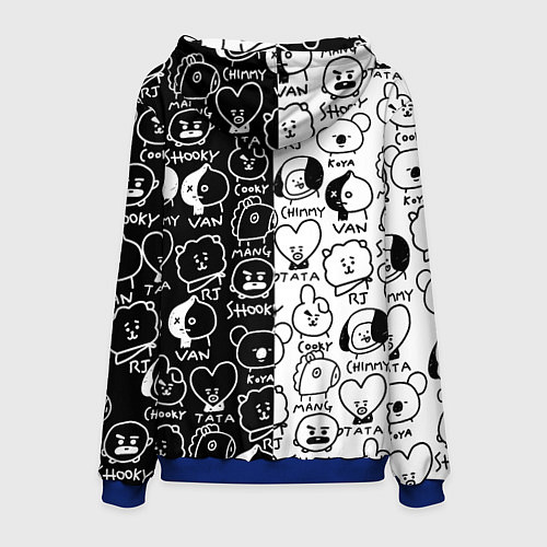 Мужская толстовка BTS BT21 / 3D-Синий – фото 2