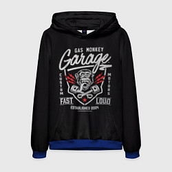 Толстовка-худи мужская Gas Monkey Garage, цвет: 3D-синий