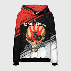 Толстовка-худи мужская Five Finger Death Punch 7, цвет: 3D-черный