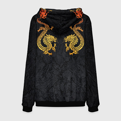 Мужская толстовка GOLD CHINA DRAGONS / 3D-Черный – фото 2