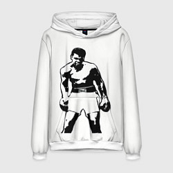 Толстовка-худи мужская The Greatest Muhammad Ali, цвет: 3D-белый