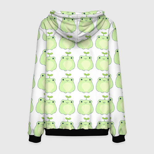 Мужская толстовка Лягушки-росточки / 3D-Черный – фото 2