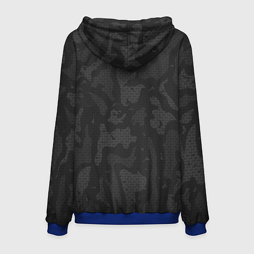 Мужская толстовка Камуфляж для рыбака Сергей / 3D-Синий – фото 2
