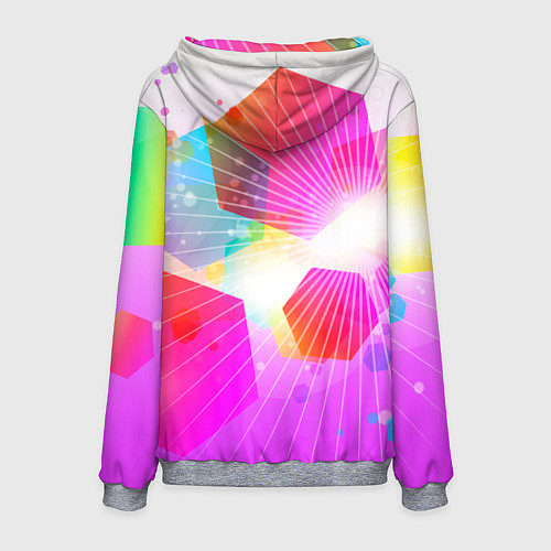 Мужская толстовка Шечтиугольники яркие / 3D-Меланж – фото 2