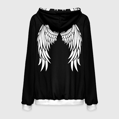Мужская толстовка GOOD OMENS БЛАГИЕ ЗНАМЕНИЯ КРЫЛЬЯ / 3D-Белый – фото 2
