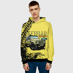 Толстовка-худи мужская LAND ROVER, цвет: 3D-черный — фото 2