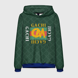 Толстовка-худи мужская GACHI GUCCI, цвет: 3D-синий