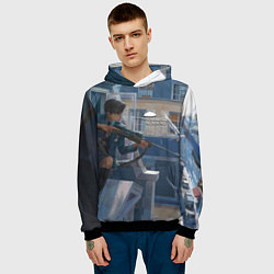 Толстовка-худи мужская Пятый снайпер, цвет: 3D-черный — фото 2