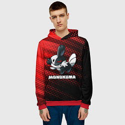 Толстовка-худи мужская MONOKUMA ROBOT, цвет: 3D-красный — фото 2
