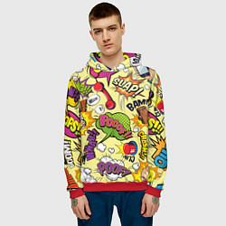 Толстовка-худи мужская Комикс, цвет: 3D-красный — фото 2