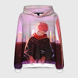 Толстовка-худи мужская JUJUTSU KAISEN МАГИЧЕСКАЯ БИ, цвет: 3D-белый