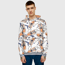 Толстовка-худи мужская Кеды Sneakers, цвет: 3D-меланж — фото 2