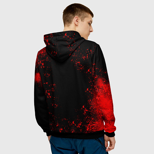 Мужская толстовка FLY HIGH ВОЛЕЙБОЛ!! / 3D-Черный – фото 4