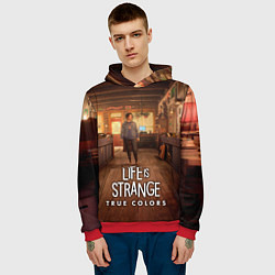 Толстовка-худи мужская Life Is Strange True Colors, цвет: 3D-красный — фото 2