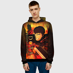 Толстовка-худи мужская DOTA: Кровь дракона, цвет: 3D-черный — фото 2