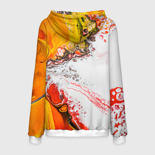 Мужская толстовка Рисунок желтой краской / 3D-Белый – фото 2
