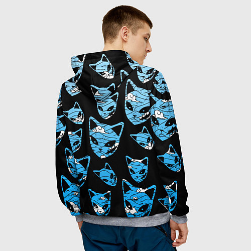 Мужская толстовка ГИО ТОМИОКА КЛИНОК / 3D-Меланж – фото 4