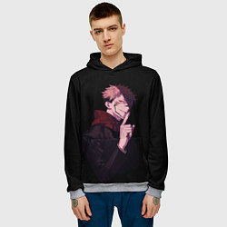 Толстовка-худи мужская МАГИЧЕСКАЯ БИТВА SUKUNA, цвет: 3D-меланж — фото 2