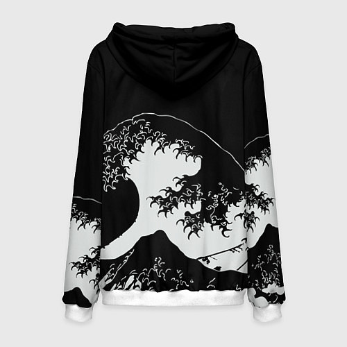 Мужская толстовка Волна Канагава / 3D-Белый – фото 2