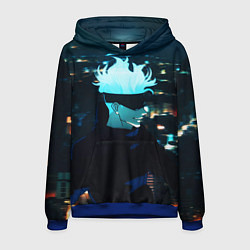 Толстовка-худи мужская Магическая битва, цвет: 3D-синий