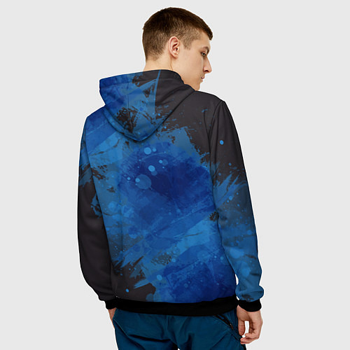 Мужская толстовка Тосиро Хицугая Блич / 3D-Черный – фото 4