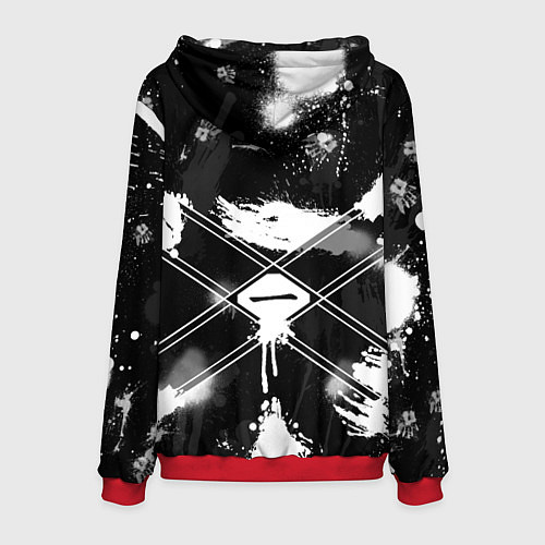 Мужская толстовка БЛИЧ ШИНИГАМИ ЛОГО НА СПИНЕ / 3D-Красный – фото 2