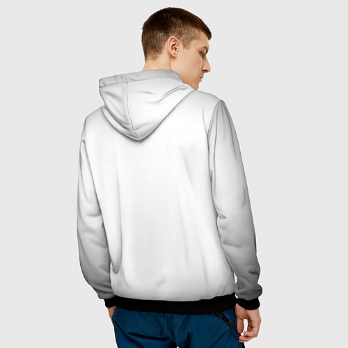 Мужская толстовка ПОМНИ СЛАВЯНИН СВОИ КОРНИ / 3D-Черный – фото 4