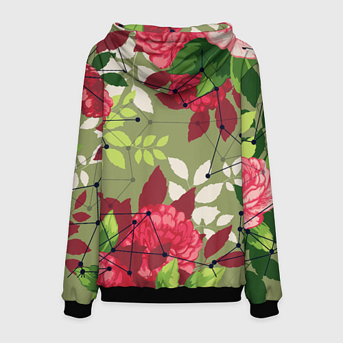 Мужская толстовка Neuro flower / 3D-Черный – фото 2