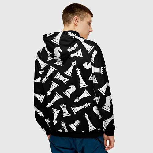 Мужская толстовка Фигуры, Шахматы / 3D-Черный – фото 4