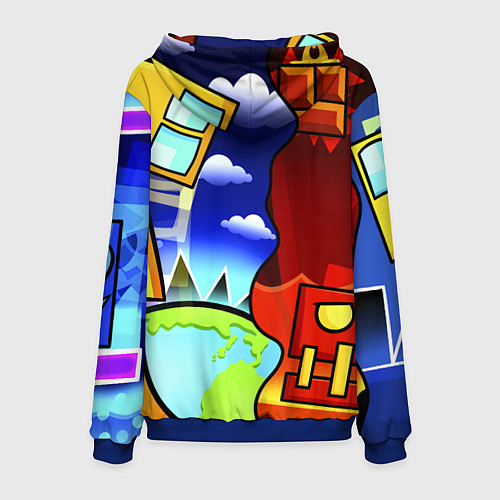 Мужская толстовка Geometry Dash / 3D-Синий – фото 2