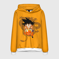 Толстовка-худи мужская Kid Goku, цвет: 3D-белый