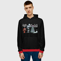 Толстовка-худи мужская Любовь, Смерть & Роботы, цвет: 3D-красный — фото 2