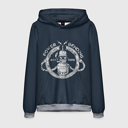 Толстовка-худи мужская Сгибальщик 3000, цвет: 3D-меланж