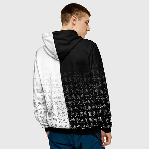 Мужская толстовка СОН ДЖИН ВУ SOLO LEVELING / 3D-Черный – фото 4