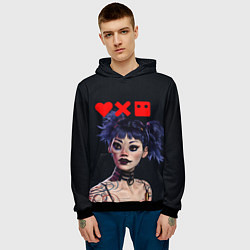Толстовка-худи мужская Love, Death and Robots Lora Z, цвет: 3D-черный — фото 2