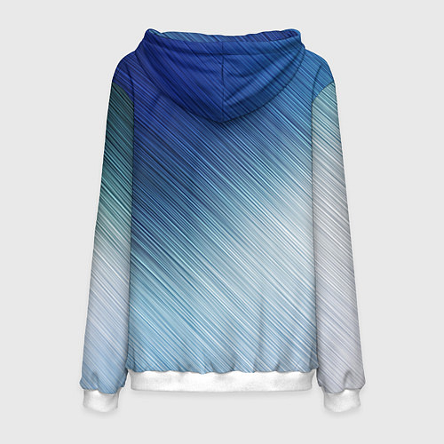 Мужская толстовка Текстура Оттенки льда / 3D-Белый – фото 2