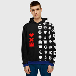 Толстовка-худи мужская Любовь, смерть и роботы, цвет: 3D-синий — фото 2