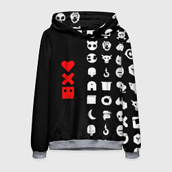 Толстовка-худи мужская Любовь, смерть и роботы, цвет: 3D-меланж