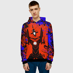 Толстовка-худи мужская Евангелион Evangelion, цвет: 3D-черный — фото 2