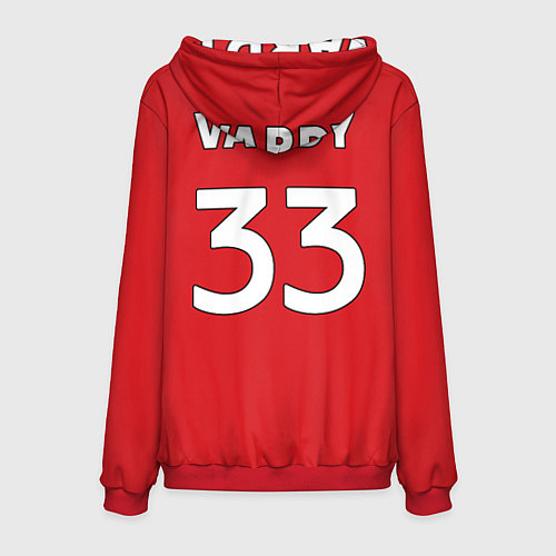 Мужская толстовка № 33 Jamie Vardy Fleetwood Town / 3D-Красный – фото 2