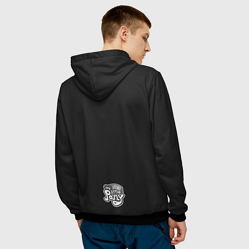 Мужская толстовка Pony x Ramones / 3D-Черный – фото 4