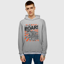 Толстовка-худи мужская ROAR Tokyo T-rex, цвет: 3D-меланж — фото 2